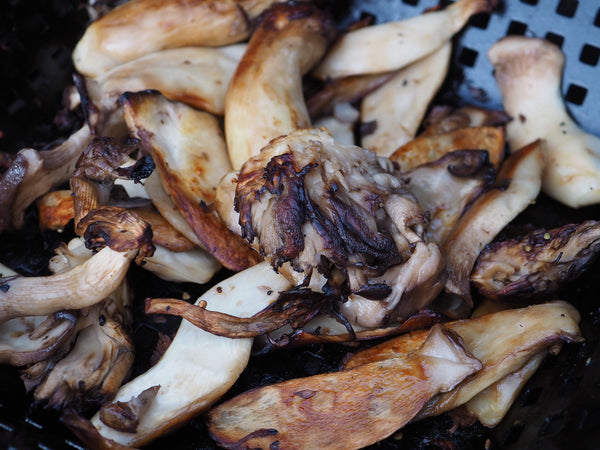 Wasabi Marinated Grilled Wild Mushrooms