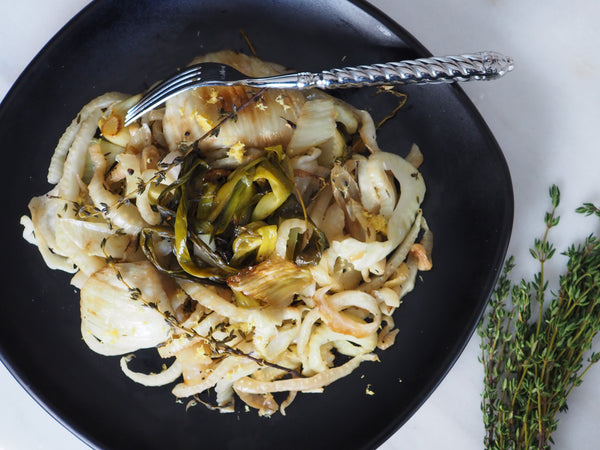 Braised Fennel and Scallions